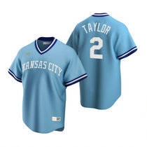 Nike Kansas City Royals #2 Michael A. Taylor Cooperstown Collection Authentic Stitched MLB Jersey