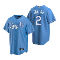 Nike Kansas City Royals #2 Michael A. Taylor Light Blue Game Authentic Stitched MLB Jersey