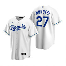 Nike Kansas City Royals #27 Adalberto Mondesi White Game Authentic Stitched MLB Jersey
