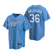 Nike Kansas City Royals #36 Cam Gallagher Light Blue Game Authentic Stitched MLB Jersey