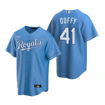 Nike Kansas City Royals #41 Danny Duffy Light Blue Game Authentic Stitched MLB Jersey