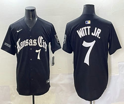 Nike Kansas City Royals #7 Bobby Witt Jr. Black 5(V) Joint MLB Jersey