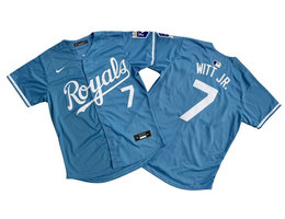Nike Kansas City Royals #7 Bobby Witt Jr. Light Blue Limited Authentic Stitched MLB Jersey