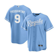 Nike Kansas City Royals #9 Vinnie Pasquantino Blue Authentic Stitched MLB Jersey