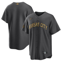 Nike Kansas City Royals Blank Charcoal 2022 All Star Authentic Stitched MLB Jersey