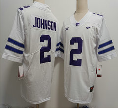 Nike Kansas State Wildcats #2 Avery Johnson White Stitched NCAA Jersey