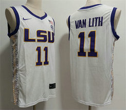 Nike LSU Tigers #11 Hailey Van Lith White Stitched Jersey