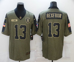 Nike Las Vegas Raiders #13 Hunter Renfrow 2021 salute to service Authentic Stitched NFL Jersey