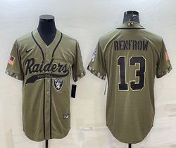 Nike Las Vegas Raiders #13 Hunter Renfrow 2022 Salute To Service Joint baseball jersey