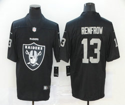 Nike Las Vegas Raiders #13 Hunter Renfrow Black Team logo Authentic Stitched NFL jersey