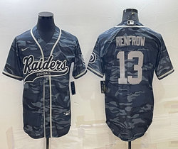 Nike Las Vegas Raiders #13 Hunter Renfrow Grey Camo With Patch Joint Adults Authentic Stitched baseball jersey