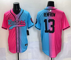 Nike Las Vegas Raiders #13 Hunter Renfrow Pink and Blue Joint MLB Jersey