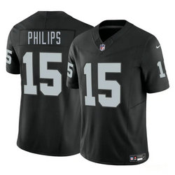 Nike Las Vegas Raiders #15 Kyle Philips Black Vapor Untouchable Authentic Stitched NFL Jersey