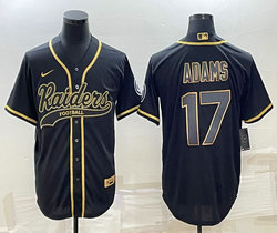 Nike Las Vegas Raiders #17 Davante Adams Black Gold Joint Authentic Stitched baseball jersey