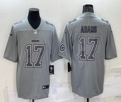 Nike Las Vegas Raiders #17 Davante Adams Grey Atmosphere Fashion sleeves with patch Authentic Stitched NFL Jerseys