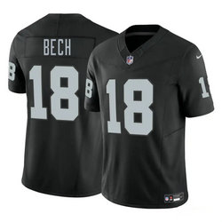 Nike Las Vegas Raiders #18 Jack Bech Black 2025 Draft Authentic Stitched NFL Jersey