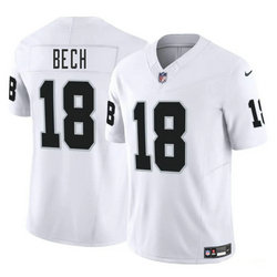 Nike Las Vegas Raiders #18 Jack Bech White 2025 Draft Authentic Stitched NFL Jersey