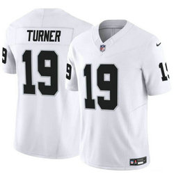 Nike Las Vegas Raiders #19 DJ Turner White Vapor Untouchable Authentic Stitched NFL Jersey