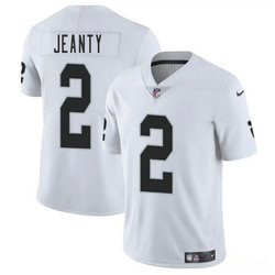 Nike Las Vegas Raiders #2 Ashton Jeanty White 2025 Draft Authentic Stitched NFL Jersey
