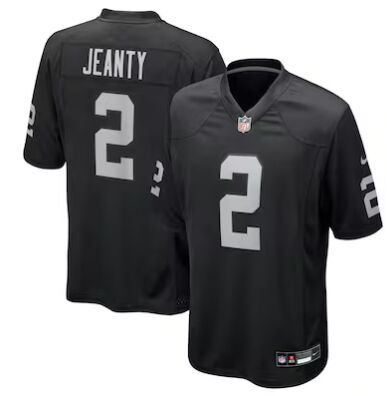 Nike Las Vegas Raiders #2 Ashton jeanty Black 2025 Draft Stitched NFL Jersey