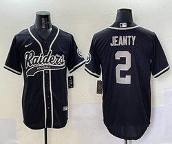 Nike Las Vegas Raiders #2 Ashton jeanty Black Joint MLB Jersey