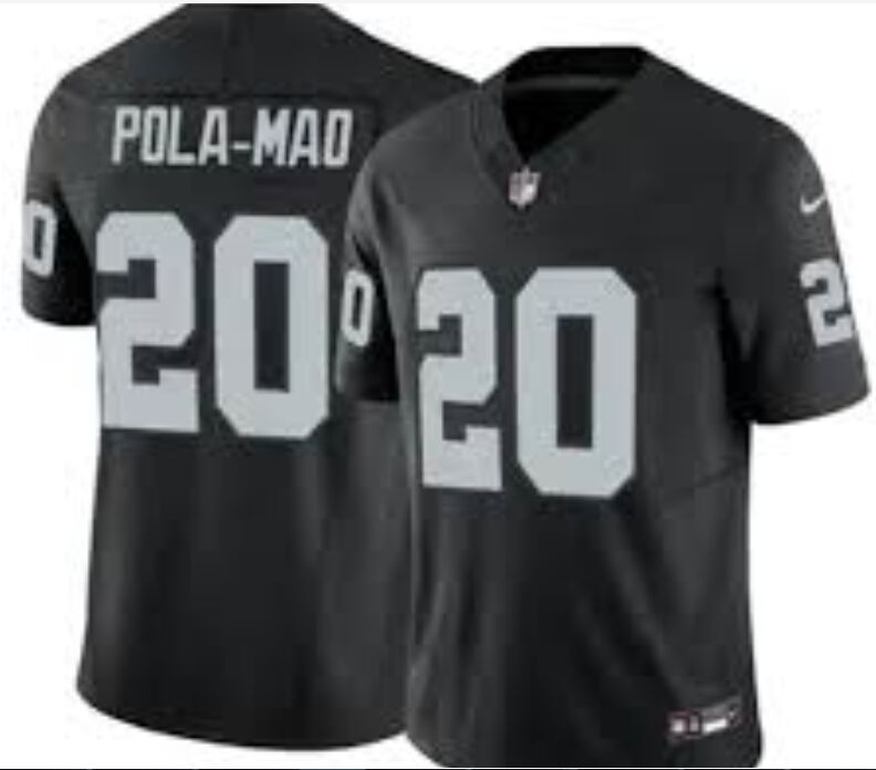 Nike Las Vegas Raiders #20 Isiah Pola-Moa Black NFL jersey