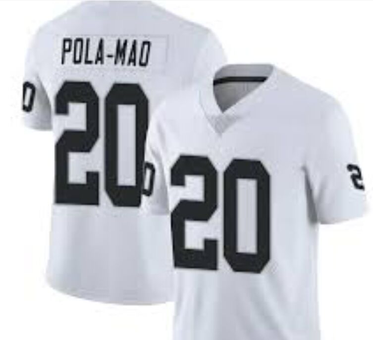 Nike Las Vegas Raiders #20 Isiah Pola-Moa White NFL jersey