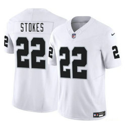 Nike Las Vegas Raiders #22 Eric Stokes White Vapor Untouchable Authentic Stitched NFL Jersey