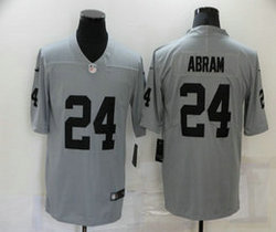 Nike Las Vegas Raiders #24 Johnathan Abram Gray Inverted Legend Authentic Stitched NFL Jersey