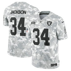 Nike Las Vegas Raiders #34 Bo Jackson 2024 Salute to Service Authentic Stitched NFL Jersey