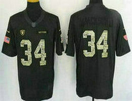 Nike Las Vegas Raiders #34 Bo Jackson Anthracite Salute To Service Limited Stitched NFL Jersey