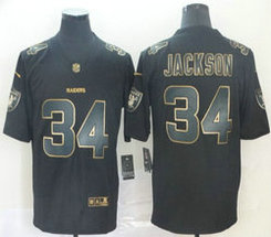 Nike Las Vegas Raiders #34 Bo Jackson Black Gold Vapor Untouchable Authentic Stitched NFL jersey