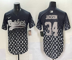 Nike Las Vegas Raiders #34 Bo Jackson Black Limited Stitched Baseball Jersey