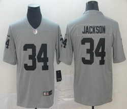 Nike Las Vegas Raiders #34 Bo Jackson Grey Inverted Legend Vapor Untouchable Authentic Stitched NFL jersey