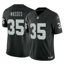Nike Las Vegas Raiders #35 Hezekiah Masses Black 2026 Draft Authentic Stitched NFL Jersey