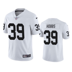 Nike Las Vegas Raiders #39 Nate Hobbs White Vapor Untouchable Authentic stitched NFL jersey