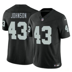 Nike Las Vegas Raiders #43 Dalton Johnson Black 2026 Draft Authentic Stitched NFL Jersey
