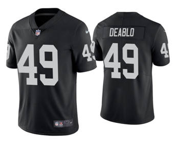 Nike Las Vegas Raiders #49 Divine Deablo Black Vapor Untouchable Authentic stitched NFL jersey