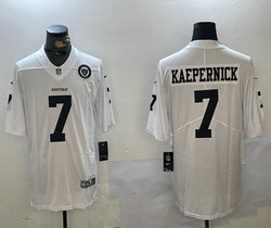 Nike Las Vegas Raiders #7 Colin Kaepernick White Fashion with team patch NFL Jersey