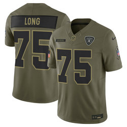 Nike Las Vegas Raiders #75 Howie Long Olive 2025 Salute To Service Stitched Football Jersey