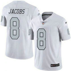 Nike Las Vegas Raiders #8 Josh Jacobs White Rush Authentic stitched NFL jersey