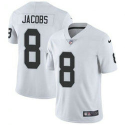 Nike Las Vegas Raiders #8 Josh Jacobs White Vapor Untouchable Authentic stitched NFL jersey