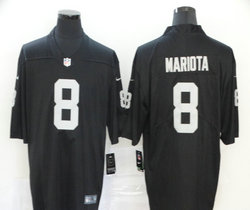 Nike Las Vegas Raiders #8 Marcus Mariota Black Vapor Untouchable Authentic stitched NFL jersey