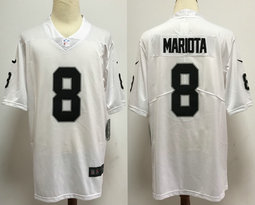 Nike Las Vegas Raiders #8 Marcus Mariota White Vapor Untouchable Authentic stitched NFL jersey