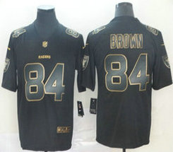Nike Las Vegas Raiders #84 Antonio Brown Black Gold Vapor Untouchable Authentic Stitched NFL jersey