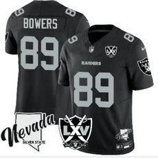 Nike Las Vegas Raiders #89 Brock Bowers Black Throwback F.U.S.E. NFL Jersey