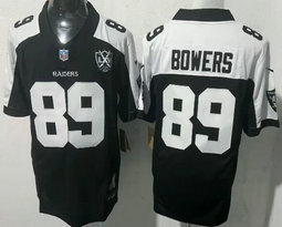Nike Las Vegas Raiders #89 Brock Bowers Black Throwback stitched NFL jersey