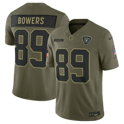 Nike Las Vegas Raiders #89 Brock Bowers Olive 2025 Salute To Service Stitched Football Jersey