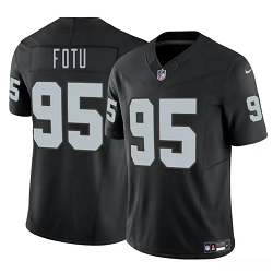 Nike Las Vegas Raiders #95 Leki Fotu Black Vapor Untouchable Authentic Stitched NFL Jersey