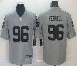 Nike Las Vegas Raiders #96 Clelin Ferrell Grey Inverted Legend Vapor Untouchable Authentic Stitched NFL jersey